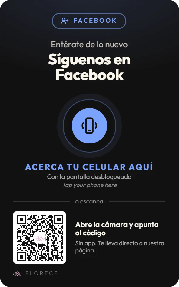 Tarjeta para seguir en Facebook